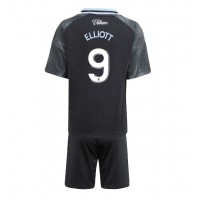 Stroje piłkarskie Aston Villa Harvey Elliott #9 Koszulka Wyjazdowej dla dzieci 2025-26 Krótki Rękaw (+ szorty)